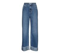 VERO MODA - Vmkathy Gu3217 - Jeans HR Wide Fold Up, Jeans Larghi Donna
