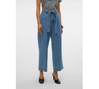 Vero Moda - VMKATHY SHR WIDE CROPPED JEANS YO377 Blu - Abbigliamento 28 X 32 Blu