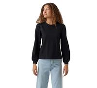 Vero Moda Vmkerry LS O-Neck Top VMA Noos - Maglietta da Donna, Nero, S