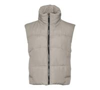 VERO MODA Vmklea Noos-Pantaloni Corti Gilet Trapuntato, Rivestimento Argento, L Donna