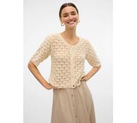 Vero Moda - Vmkora 2/4 O-Neck Button Cardigan Beige - Abbigliamento XS Beige