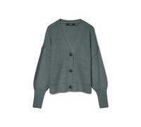 VERO MODA Vmlea Ls V-neck Cuff Cardigan Noos, Maglione Donna, Balsamo Verde, M