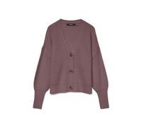VERO MODA Vmlea LS V-Neck Cuff Cardigan Noos, Marrone Rosa, XS