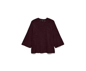 VERO MODA Vmlefile 3/4 O-Neck Pullover Noos, Fondente, S