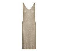 VERO MODA Vmleilani New Strap V-Neck Blk Dress Vestito, Silver Mink/Dettagli: W. Silver Sequins, M Donna