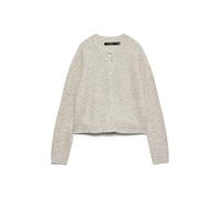 VERO MODA Vmleilani Stitch LS O-Neck Cardigan, Pumice Stone., M