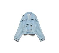 VERO MODA Trenchcoat Vmlelou Short LS-Trench Coat Noos, Mix Blu Chiaro, S Donna