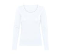 VERO MODA Vmlulu LS-Maglietta a U con Scollo a U Maniche Lunghe, Bianco, XS Donna