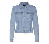 VERO MODA VMLUNA LS Slim DNM Jacket Mix GA Noos Giacca, Light Blue Denim, S da Donna
