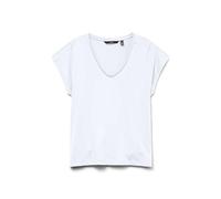VERO MODA Vmluna SS V-Neck Tee Jrs Noos, Bianco, S Donna
