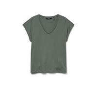 VERO MODA Vmluna SS V-Neck Tee Jrs Noos, Laurel Wreath, S Donna