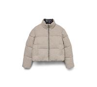 Vero Moda - Piumino corto con stampa a quadri heritage-Bianco M