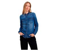 Vero Moda Vmmaria LS Denim Slim Shirt Mix New Noos Camicetta da Donna, Media Blu Denim, S