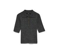 VERO MODA Vmmarina 2/4 Poloneck Maglione Noos, Grigio Scuro mélange, S