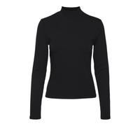 VERO MODA Vmmary LS Ga Jrs Noos-Maglietta a Collo Alto Maniche Lunghe, Nero, L Donna