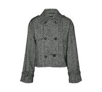 VERO MODA Vmmattie-Giacca Corta, Nero/Dettaglio: Spina di Pesce, M Donna