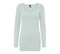 VERO MODA Vmmaxi My Ls Soft Long U-Neck Noos - Maglia a maniche lunghe da donna, Grigio (Sky Gray), XL