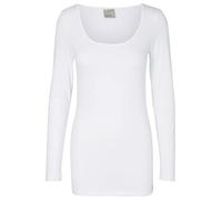 Vero Moda Vmmaxi My Ls Soft Long U-neck Noos, Maglietta a maniche lunghe, Bianco (Bright White), L Donna