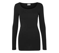 Vero Moda Vmmaxi My Ls Soft Long U-neck Noos, Maglietta a maniche lunghe, Nero (Black), L Donna