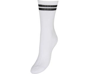 VERO MODA VMMEL STRIPE SPORTY SOCKS NOOS, Calzini Da donna, Snow White/Stripes:BLACK, One Size