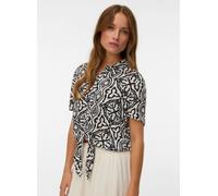 Vero Moda - VMMENNY TIE SS SHIRT WVN GA Beige - Abbigliamento M Beige