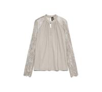 VERO MODA Vmmilla LS Lace Top Ga Jrs Noos, Pumice Stone., L