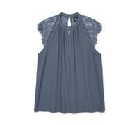 VERO MODA Vmmilla SL Lace Tee Ga Top, Blu Porcellana, XS Donna