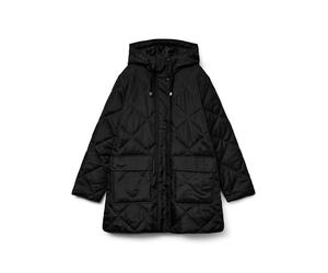 VERO MODA Vmmillie Tessa Coat Noos, Nero, L Donna