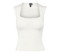 VERO MODA Vmmillion SL Square Neck Top Jrs Noos, Bianco, XL