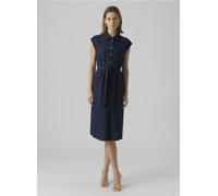 Vero Moda - Vmmymilo Sl Calf Shirt Dress Wvn Ga Blu - Abbigliamento S Blu