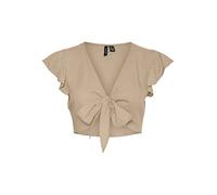 VERO MODA VMMYMILO SL Crop Tie Top Wvn GA, Vestaglia da Donna, Irish Cream, L
