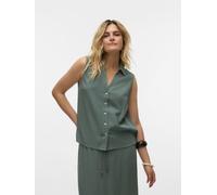 Vero Moda - VMMYMILO SL V-NECK SHIRT WVN GA Grigio - Abbigliamento S Grigio
