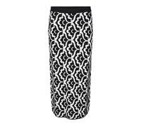 VERO MODA Vmnancy Nw 7/8 Skirt Boo Gonna Midi, Black/Detail:w. Birch Flower Print, XL Donna