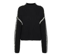 VERO MODA Pullover 'VMNEWCREAM' nero / bianco, Taglia L