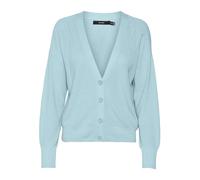 VERO MODA Vmnewlexsun LS Short V-Neck Car Ga Noos Maglione, Acque Chiare, M Donna