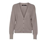 VERO MODA Vmnewlexsun LS Short V-Neck Car Ga Noos Maglione Cardigan, Moon Rock, S Donna