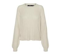 VERO MODA VMNEWLEXSUN Stitch LS O-Neck Pullover GA Maglione Lavorato a Maglia, Birch, S Donna