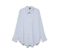 VERO MODA Shirt Vmnora LS Wvn Ga Noos-Maglietta Oversize, Bianco, M Donna