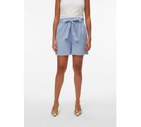 Vero Moda - Vmnorma Hw Paperbag Chambray Shorts Blu - Abbigliamento S Blu