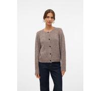 VERO MODA Vmnovah LS O-Neck Button Cardi Ga Noos Maglione Cardigan, Lenticchia Marrone. Dettagli: Melange, L Donna
