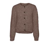 VERO MODA Vmnovah LS O-Neck Button Cardi Ga Noos Maglione Cardigan, Lenticchia Marrone. Dettagli: Melange, XXL Donna