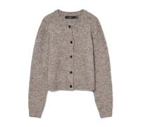 VERO MODA Vmnovah LS O-Neck Button Cardi Ga Noos Maglione Cardigan, Lenticchia Marrone. Dettagli: Melange, L Donna