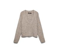 VERO MODA Vmnovah Rib LS V-Neck Pullover Noos, fossile, S