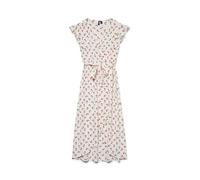 VERO MODA Vmpage S/L Long Wrap Dress Wvn Ga, Bianco, S Donna