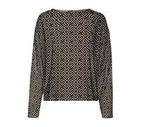 VERO MODA Vmpalma LS Boatneck Top Ga Jrs Maglietta a Maniche Lunghe, Black/AOP: Grafico, M Donna