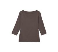 Vero Moda VMPANDA - Maglietta da Donna Elasticizzata a Maniche Lunghe a 3/4, Chocolate Martini, M