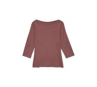 Vero Moda VMPANDA - Maglietta da Donna Elasticizzata a Maniche Lunghe a 3/4, Marrone Rosa, M