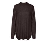 VERO MODA Vmplaza LS Highnck Ga Noos-Pullover Lungo Maglione Lavorato a Maglia, Torta al Cioccolato. Dettagli: Melange, M Donna