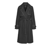 VERO MODA Vmpopmiley-Cappotto Lungo, Grigio Scuro mélange, M Donna