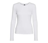 Vero Moda Vmroma LS Slim Top Jrs Noos Maglietta a Maniche Lunghe, Bianco Brillante, M Donna